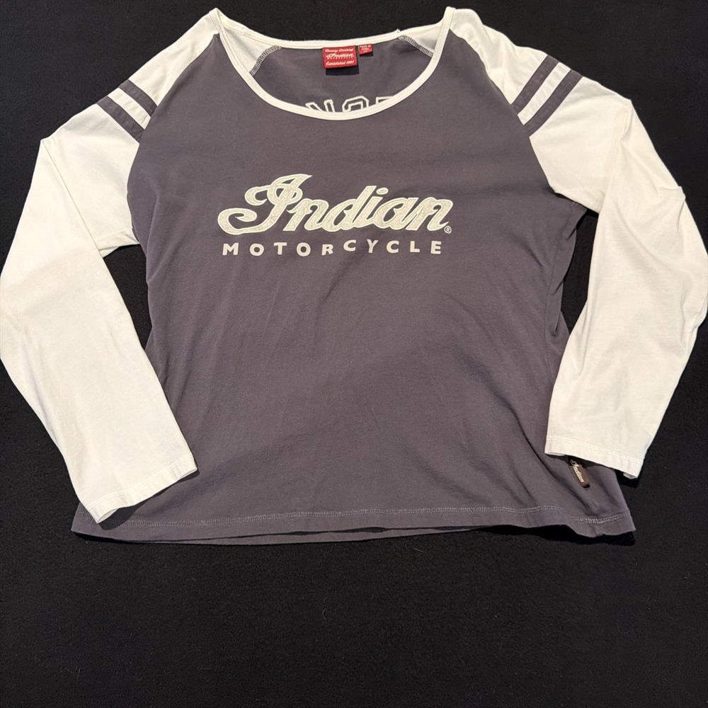 Indian Motorcycle Womens Color Block Long Sleeve Women's Size XL